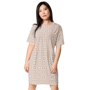 Product name: Recursia Symmetree T-Shirt Dress In Pink. Keywords: Clothing, Print: Symmetree, T-Shirt Dress, Women's Clothing