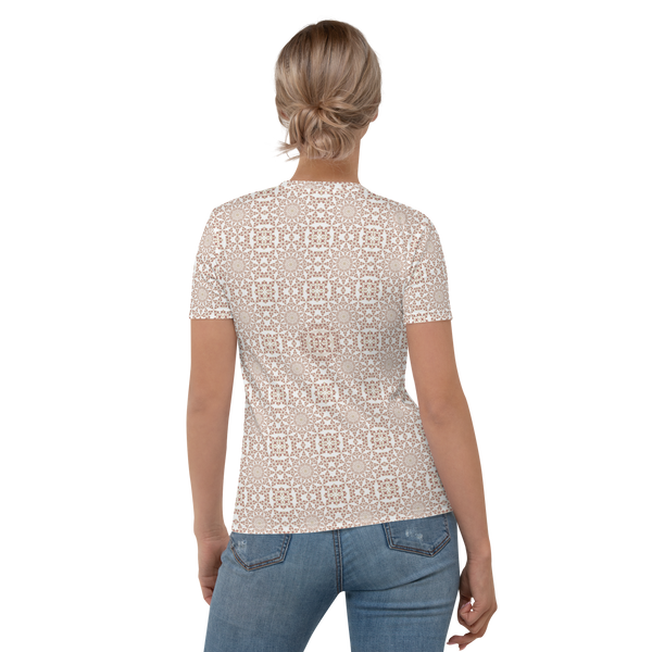 Product name: Recursia Symmetree II Women's Crew Neck T-Shirt In Pink. Keywords: Clothing, Print: Symmetree, Women's Clothing, Women's Crew Neck T-Shirt