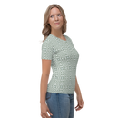 Product name: Recursia Symmetree II Women's Crew Neck T-Shirt. Keywords: Clothing, Print: Symmetree, Women's Clothing, Women's Crew Neck T-Shirt