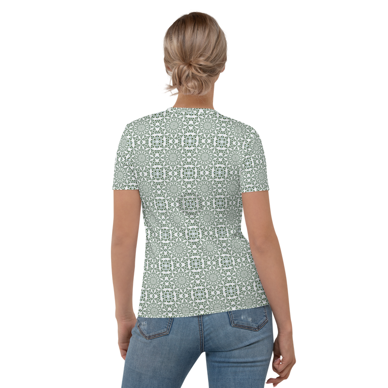 Product name: Recursia Symmetree II Women's Crew Neck T-Shirt. Keywords: Clothing, Print: Symmetree, Women's Clothing, Women's Crew Neck T-Shirt