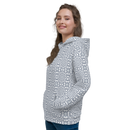 Product name: Recursia Symmetree II Women's Hoodie In Blue. Keywords: Athlesisure Wear, Clothing, Print: Symmetree, Women's Hoodie, Women's Tops