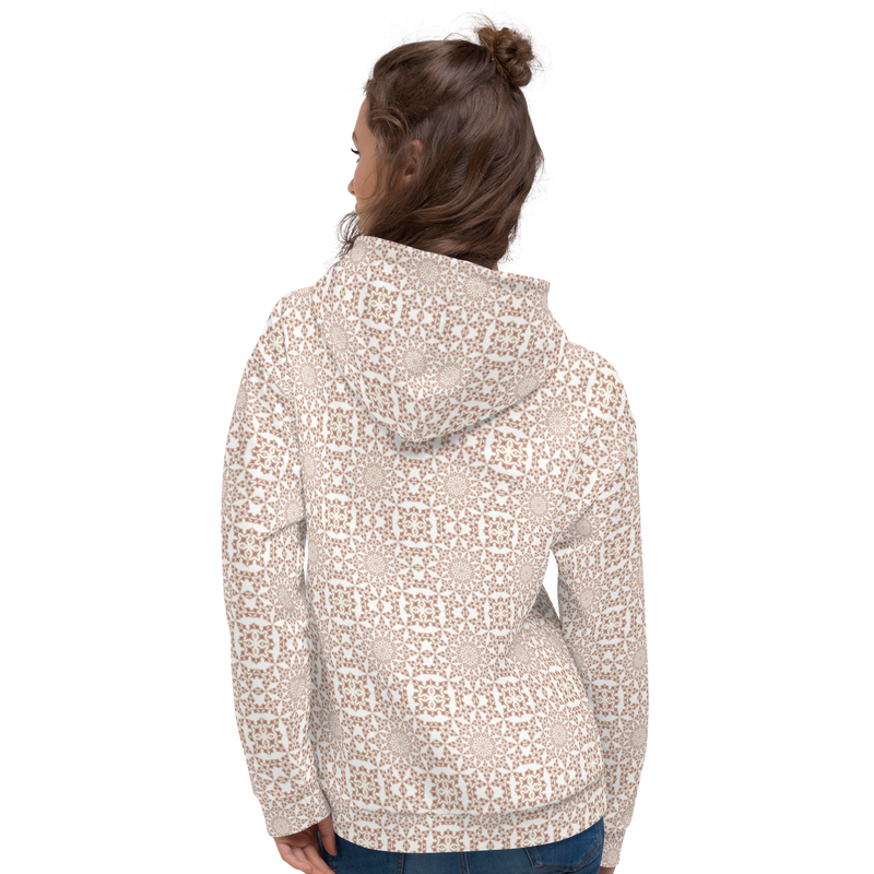 Product name: Recursia Symmetree II Women's Hoodie In Pink. Keywords: Athlesisure Wear, Clothing, Print: Symmetree, Women's Hoodie, Women's Tops