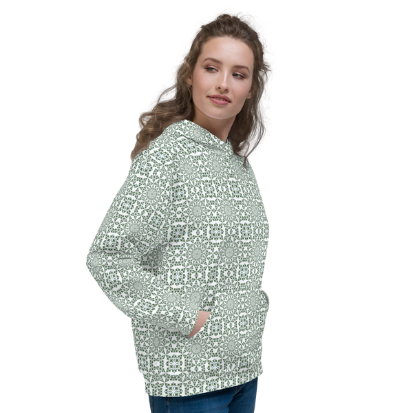 Product name: Recursia Symmetree II Women's Hoodie. Keywords: Athlesisure Wear, Clothing, Print: Symmetree, Women's Hoodie, Women's Tops
