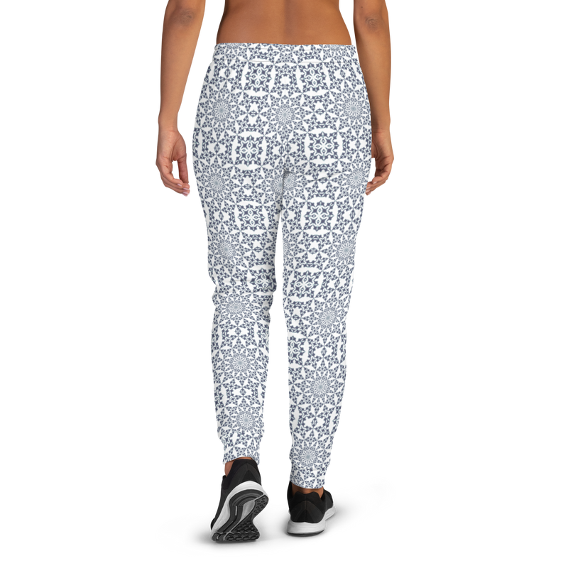 Product name: Recursia Symmetree II Women's Joggers In Blue. Keywords: Athlesisure Wear, Clothing, Print: Symmetree, Women's Bottoms, Women's Joggers