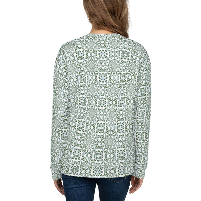 Product name: Recursia Symmetree II Women's Sweatshirt. Keywords: Athlesisure Wear, Clothing, Print: Symmetree, Women's Sweatshirt, Women's Tops