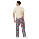 Product name: Recursia Tie-Dye Overdrive II Men's Wide Leg Pants. Keywords: Men's Clothing, Men's Wide Leg Pants, Print: Tie-Dye Overdrive