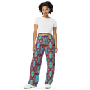 Product name: Recursia Tie-Dye Overdrive II Women's Wide Leg Pants. Keywords: Print: Tie-Dye Overdrive, Women's Wide Leg Pants