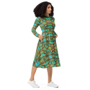 Product name: Recursia Tie-Dye Overdrive IV Long Sleeve Midi Dress. Keywords: Clothing, Long Sleeve Midi Dress, Print: Tie-Dye Overdrive, Women's Clothing