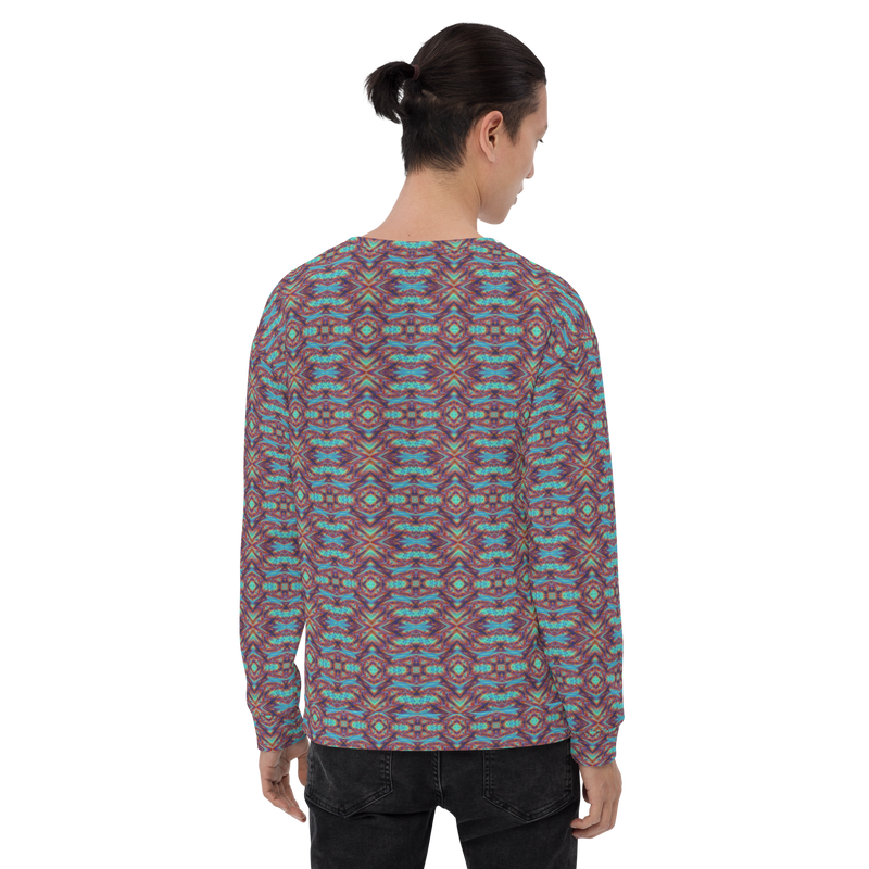Product name: Recursia Tie-Dye Overdrive IV Men's Sweatshirt. Keywords: Athlesisure Wear, Clothing, Men's Athlesisure, Men's Clothing, Men's Sweatshirt, Men's Tops, Print: Tie-Dye Overdrive