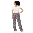 Product name: Recursia Tie-Dye Overdrive Women's Wide Leg Pants. Keywords: Print: Tie-Dye Overdrive, Women's Wide Leg Pants