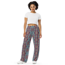 Product name: Recursia Tie-Dye Overdrive Women's Wide Leg Pants. Keywords: Print: Tie-Dye Overdrive, Women's Wide Leg Pants
