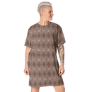 Product name: Recursia Zebrallusions I T-Shirt Dress In Pink. Keywords: Clothing, T-Shirt Dress, Women's Clothing, Print: Zebrallusions