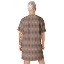 Product name: Recursia Zebrallusions I T-Shirt Dress In Pink. Keywords: Clothing, T-Shirt Dress, Women's Clothing, Print: Zebrallusions