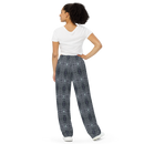 Product name: Recursia Zebrallusions I Women's Wide Leg Pants In Blue. Keywords: Women's Wide Leg Pants, Print: Zebrallusions