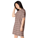 Product name: Recursia Zebrallusions T-Shirt Dress In Pink. Keywords: Clothing, T-Shirt Dress, Women's Clothing, Print: Zebrallusions