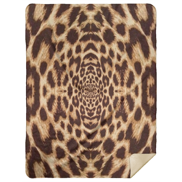Product name: Recursia Contemplative Jaguar Sherpa Blanket 60X80. Keywords: 60X80 Blankets, Print: Contemplative Jaguar, Home Decor, Premium Mink Sherpa Blanket 60x80, Sherpa Blankets