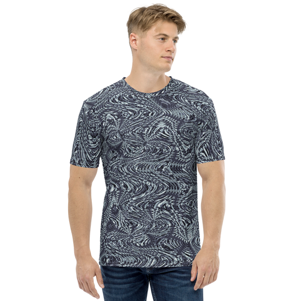 Product name: Recursia Alchemical Vision Men's Crew Neck T-Shirt In Blue. Keywords: Print: Alchemical Vision, Clothing, Men's Clothing, Men's Crew Neck T-Shirt, Men's Tops