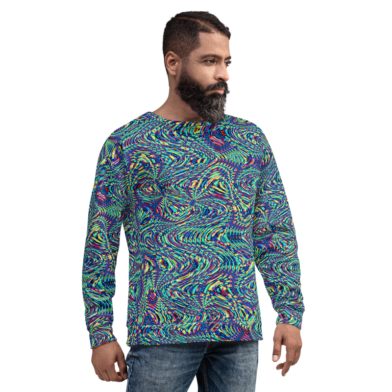 Product name: Recursia Alchemical Vision Men's Sweatshirt. Keywords: Print: Alchemical Vision, Athlesisure Wear, Clothing, Men's Athlesisure, Men's Clothing, Men's Sweatshirt, Men's Tops