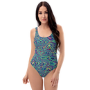 Product name: Recursia Alchemical Vision One Piece Swimsuit. Keywords: Print: Alchemical Vision, Clothing, One Piece Swimsuit, Swimwear, Unisex Clothing
