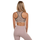 Product name: Recursia Alchemical Vision Padded Sports Bra In Pink. Keywords: Print: Alchemical Vision, Athlesisure Wear, Clothing, Padded Sports Bra, Women's Clothing