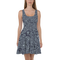 Product name: Recursia Alchemical Vision Skater Dress In Blue. Keywords: Print: Alchemical Vision, Clothing, Skater Dress, Women's Clothing