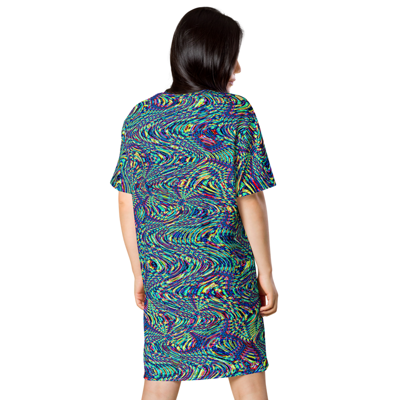 Product name: Recursia Alchemical Vision I Vision T-Shirt Dress. Keywords: Print: Alchemical Vision, Clothing, T-Shirt Dress, Women's Clothing