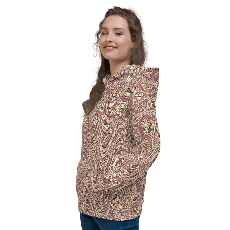 Product name: Recursia Alchemical Vision Women's Hoodie In Pink. Keywords: Print: Alchemical Vision, Athlesisure Wear, Clothing, Women's Hoodie, Women's Tops