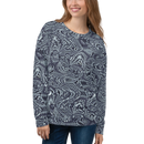 Product name: Recursia Alchemical Vision Women's Sweatshirt In Blue. Keywords: Print: Alchemical Vision, Athlesisure Wear, Clothing, Women's Sweatshirt, Women's Tops