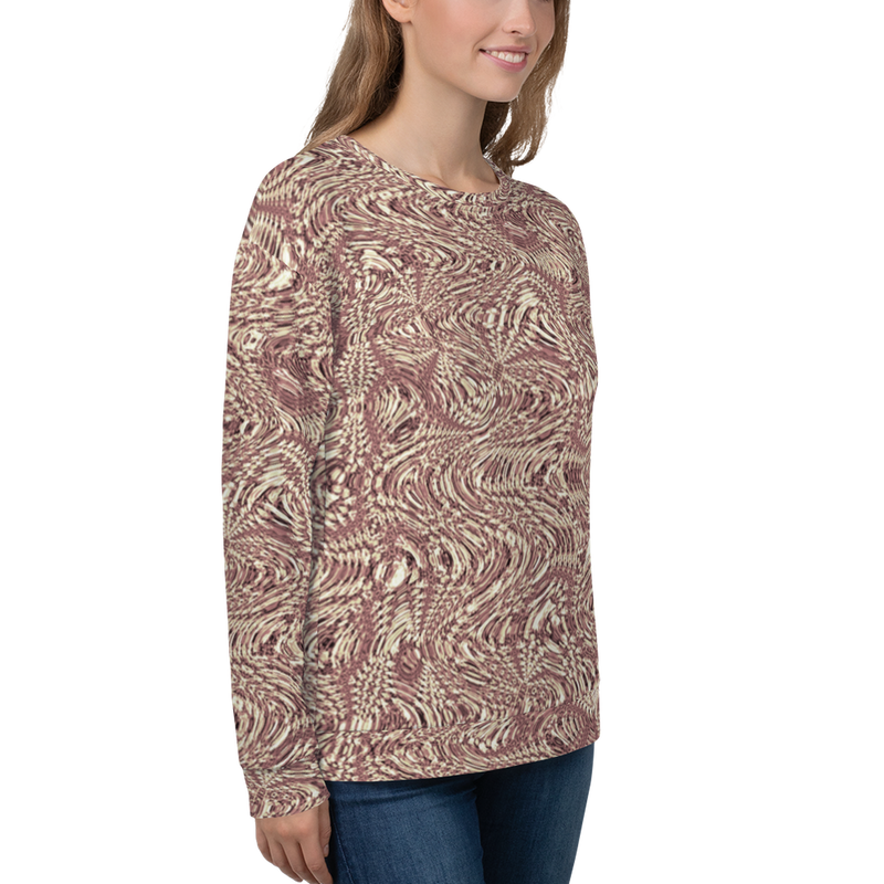 Product name: Recursia Alchemical Vision Women's Sweatshirt In Pink. Keywords: Print: Alchemical Vision, Athlesisure Wear, Clothing, Women's Sweatshirt, Women's Tops