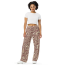 Product name: Recursia Alchemical Vision I Women's Wide Leg Pants In Pink. Keywords: Print: Alchemical Vision, Women's Wide Leg Pants
