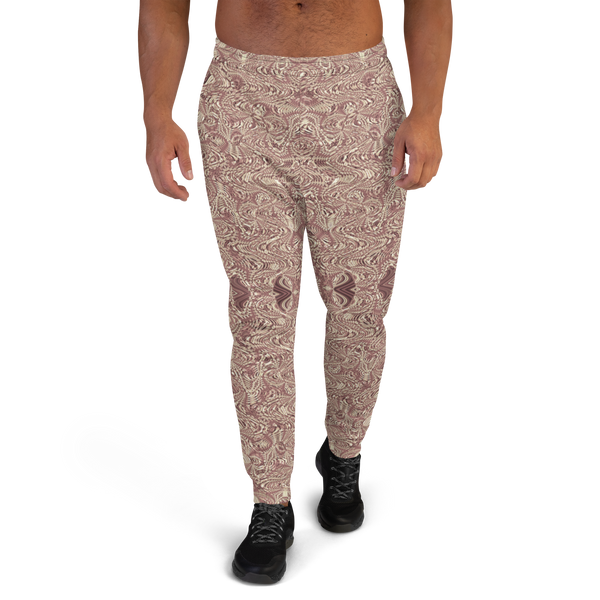 Product name: Recursia Alchemical Vision I Men's Joggers In Pink. Keywords: Print: Alchemical Vision, Athlesisure Wear, Clothing, Men's Athlesisure, Men's Bottoms, Men's Clothing, Men's Joggers