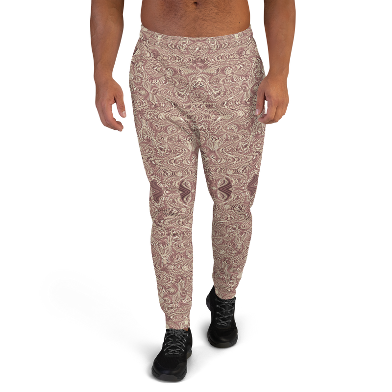 Product name: Recursia Alchemical Vision I Men's Joggers In Pink. Keywords: Print: Alchemical Vision, Athlesisure Wear, Clothing, Men's Athlesisure, Men's Bottoms, Men's Clothing, Men's Joggers