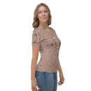 Product name: Recursia Alchemical Vision I Women's Crew Neck T-Shirt In Pink. Keywords: Print: Alchemical Vision, Clothing, Women's Clothing, Women's Crew Neck T-Shirt