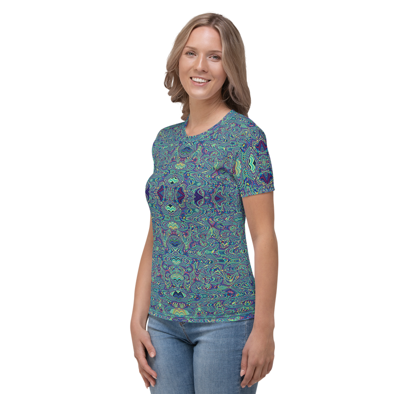 Product name: Recursia Alchemical Vision I Women's Crew Neck T-Shirt. Keywords: Print: Alchemical Vision, Clothing, Women's Clothing, Women's Crew Neck T-Shirt