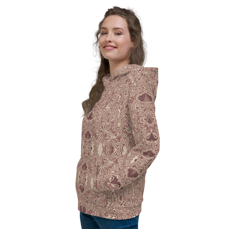 Product name: Recursia Alchemical Vision I Women's Hoodie In Pink. Keywords: Print: Alchemical Vision, Athlesisure Wear, Clothing, Women's Hoodie, Women's Tops