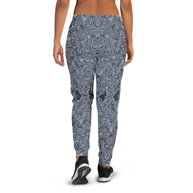 Product name: Recursia Alchemical Vision I Women's Joggers In Blue. Keywords: Print: Alchemical Vision, Athlesisure Wear, Clothing, Women's Bottoms, Women's Joggers