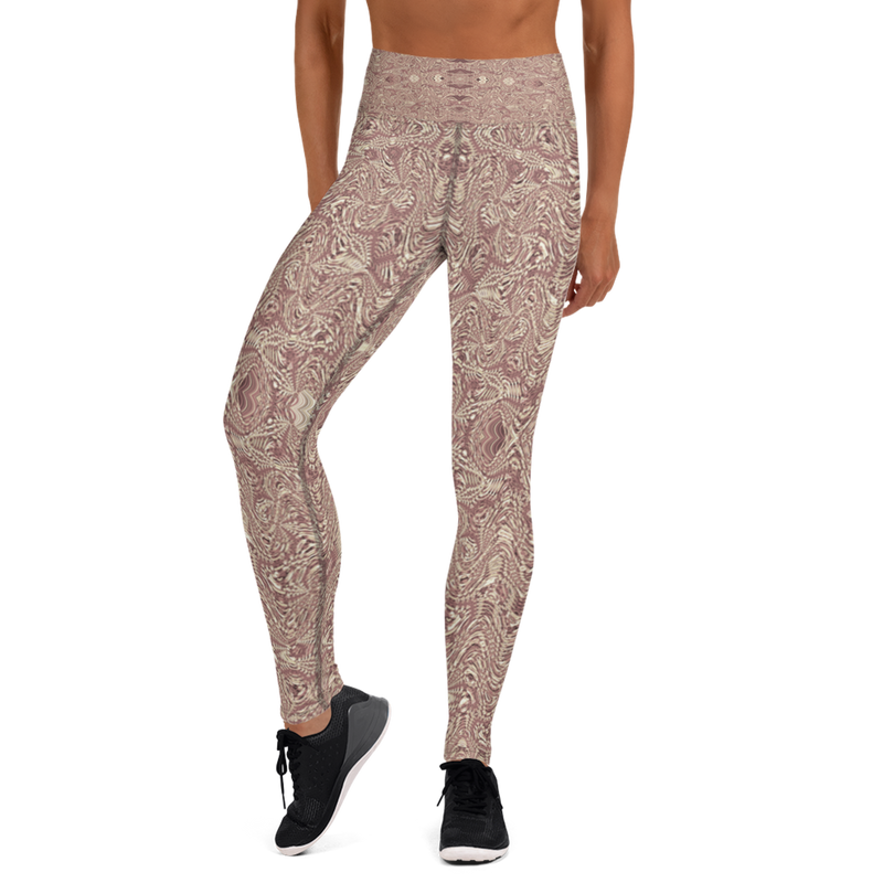 Product name: Recursia Alchemical Vision I Vision Yoga Leggings In Pink. Keywords: Print: Alchemical Vision, Athlesisure Wear, Clothing, Women's Clothing, Yoga Leggings