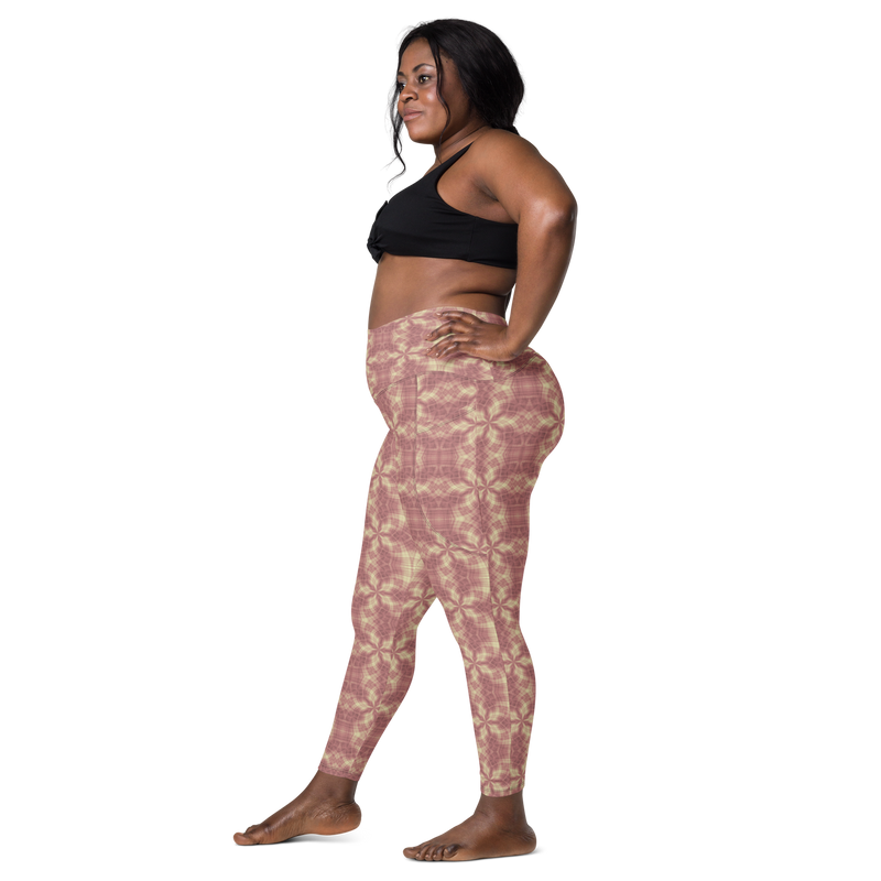 Product name: Recursia Argyle Rewired II Leggings With Pockets In Pink. Keywords: Print: Argyle Rewired, Athlesisure Wear, Clothing, Leggings with Pockets, Women's Clothing