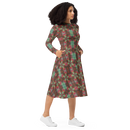 Product name: Recursia Argyle Rewired II Long Sleeve Midi Dress. Keywords: Print: Argyle Rewired, Clothing, Long Sleeve Midi Dress, Women's Clothing