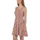 Product name: Recursia Argyle Rewired Skater Dress In Pink. Keywords: Print: Argyle Rewired, Clothing, Skater Dress, Women's Clothing