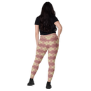 Product name: Recursia Argyle Rewired I Leggings With Pockets In Pink. Keywords: Print: Argyle Rewired, Athlesisure Wear, Clothing, Leggings with Pockets, Women's Clothing