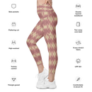 Product name: Recursia Argyle Rewired Leggings With Pockets In Pink. Keywords: Print: Argyle Rewired, Athlesisure Wear, Clothing, Leggings with Pockets, Women's Clothing
