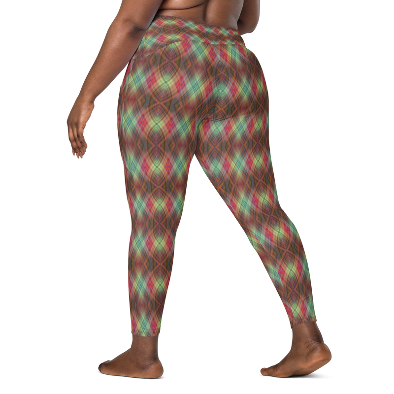 Product name: Recursia Argyle Rewired Leggings With Pockets. Keywords: Print: Argyle Rewired, Athlesisure Wear, Clothing, Leggings with Pockets, Women's Clothing