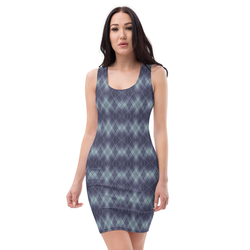 argyle print bodycon dress Motel Jeeves Brown Argyle Bodycon Dress