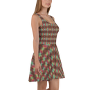 Product name: Recursia Argyle Rewired II Skater Dress. Keywords: Print: Argyle Rewired, Clothing, Skater Dress, Women's Clothing