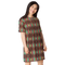 Product name: Recursia Argyle Rewired T-Shirt Dress. Keywords: Print: Argyle Rewired, Clothing, T-Shirt Dress, Women's Clothing