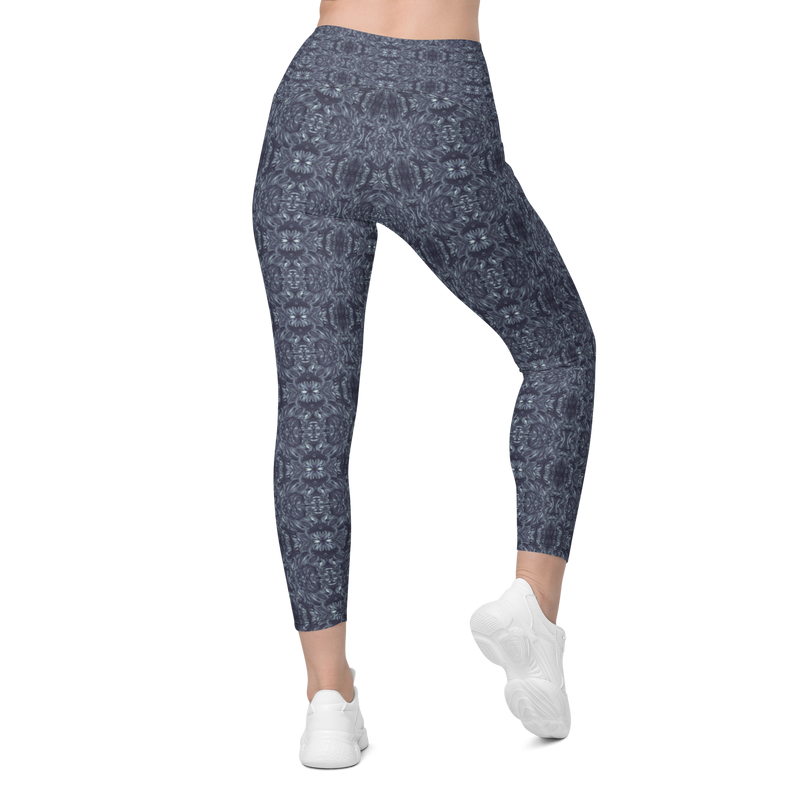 Product name: Recursia Bohemian Dream Leggings With Pockets In Blue. Keywords: Athlesisure Wear, Print: Bohemian Dream, Clothing, Leggings with Pockets, Women's Clothing