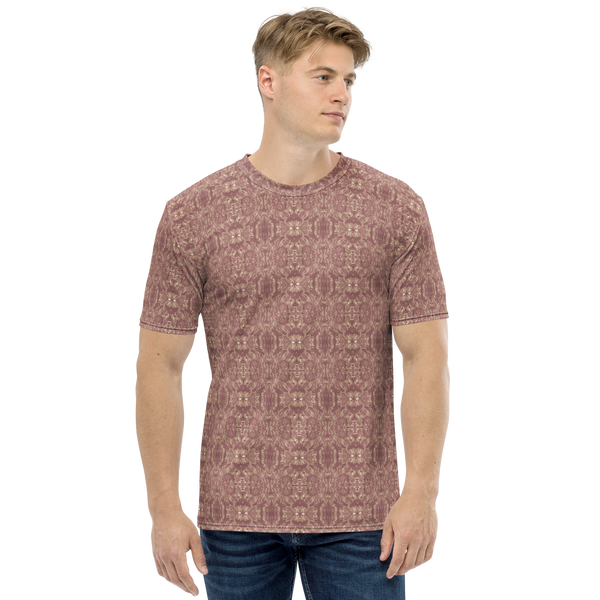 Product name: Recursia Bohemian Dream Men's Crew Neck T-Shirt In Pink. Keywords: Print: Bohemian Dream, Clothing, Men's Clothing, Men's Crew Neck T-Shirt, Men's Tops