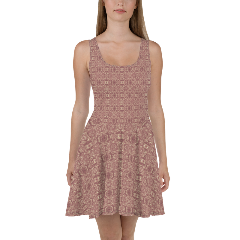 Product name: Recursia Bohemian Dream Skater Dress In Pink. Keywords: Print: Bohemian Dream, Clothing, Skater Dress, Women's Clothing
