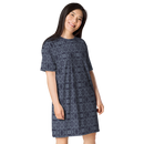 Product name: Recursia Bohemian Dream T-Shirt Dress In Blue. Keywords: Print: Bohemian Dream, Clothing, T-Shirt Dress, Women's Clothing